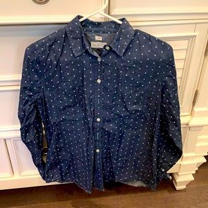 Chambray shirt with heart detail